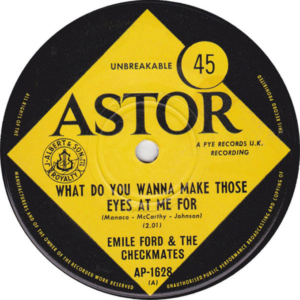 Emile Ford &amp; The Checkmates : What Do You Want To Make Those Eyes At Me For? (7&quot;, Single, RE)