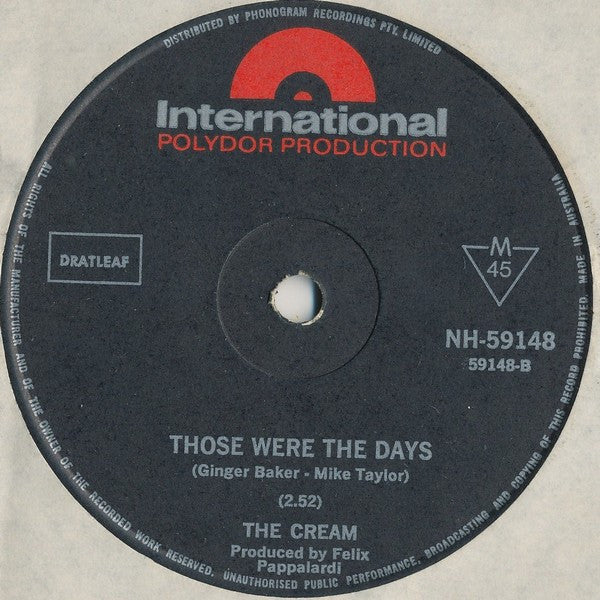 Cream (2) : White Room (7", Single)