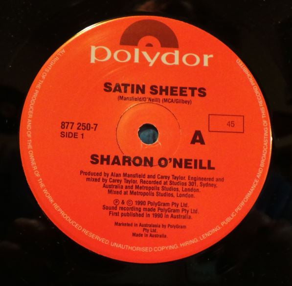 Sharon O'Neill : Satin Sheets (7", Single)
