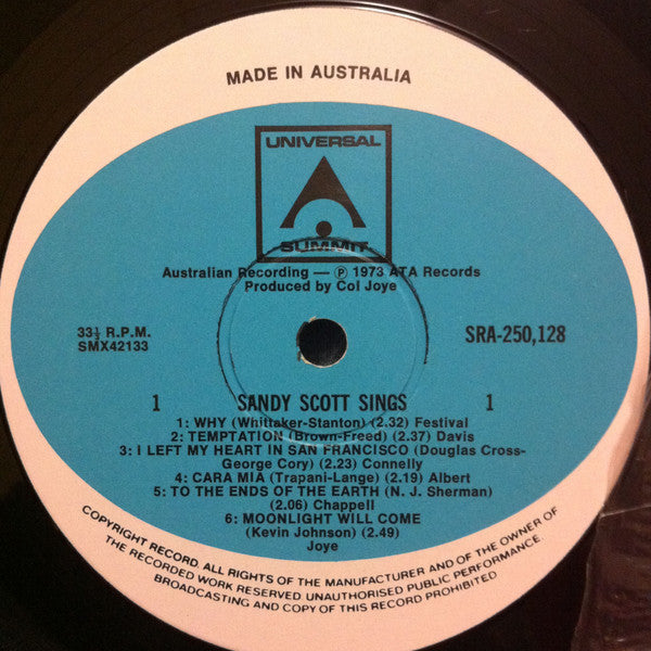 Sandy Scott (2) : Sandy Scott Sings (LP, Album)