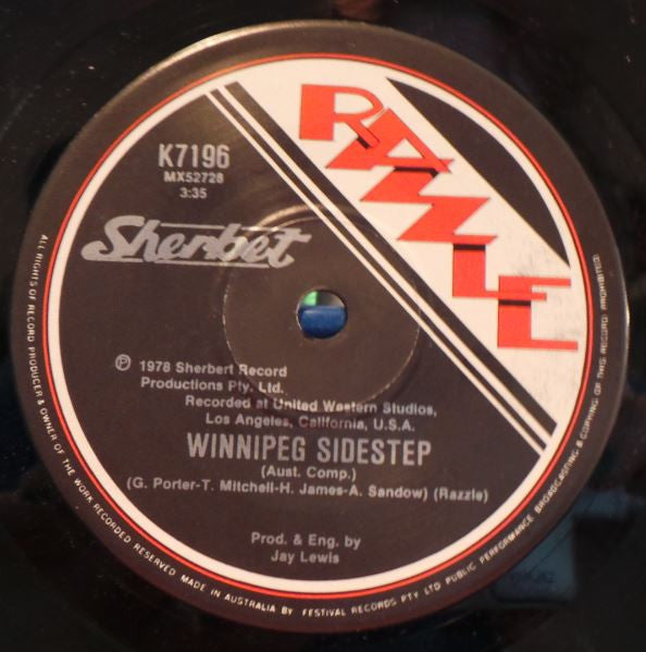 Sherbet : Another Night On The Road (7", Single)