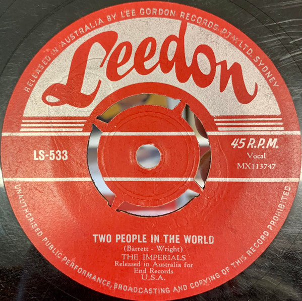 Little Anthony & The Imperials : Tears On My Pillow (7", Single)