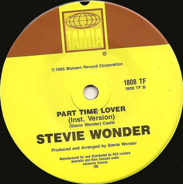 Stevie Wonder : Part-Time Lover (7", Single)