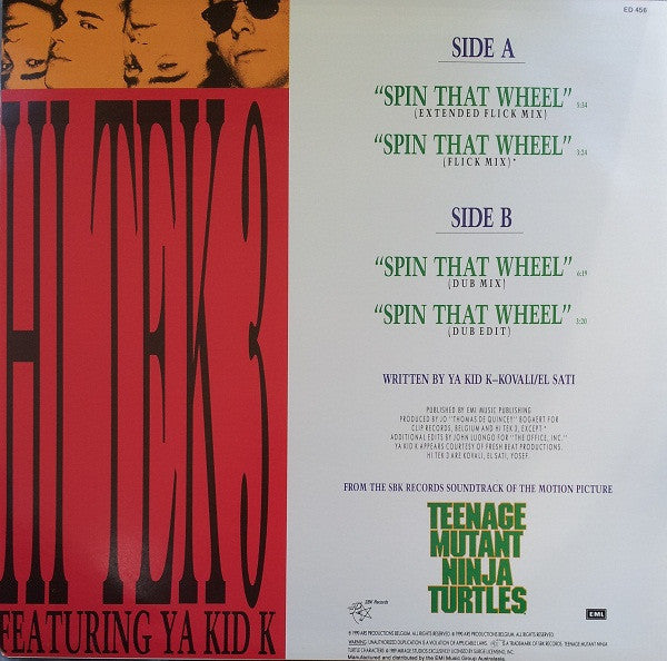 Hi Tek 3 Featuring Ya Kid K : Spin That Wheel (Turtles Get Real!) (12")