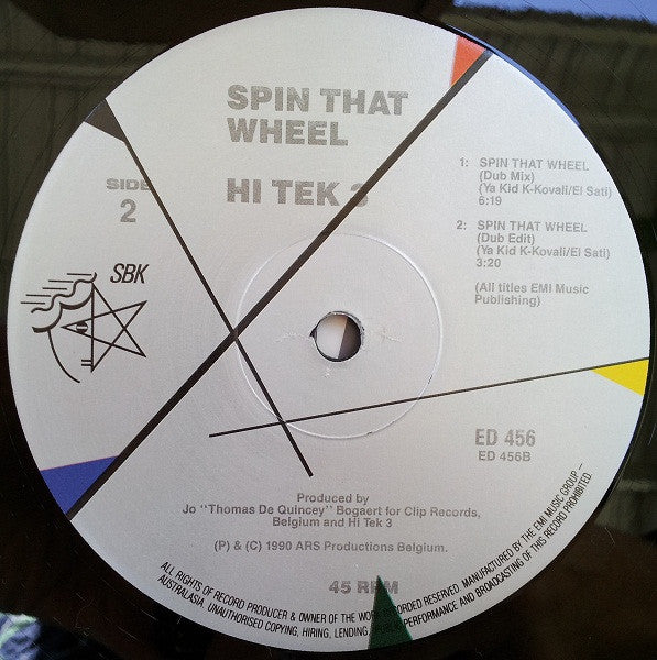 Hi Tek 3 Featuring Ya Kid K : Spin That Wheel (Turtles Get Real!) (12")