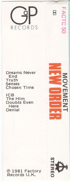 New Order : Movement (Cass, Album, RE)