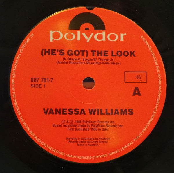 Vanessa Williams : (He's Got) The Look (7", Single)