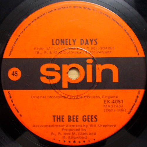 Bee Gees : Lonely Days / Man For All Seasons (7&quot;, Single)