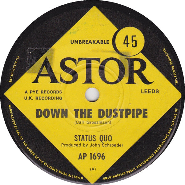 Status Quo : Down The Dustpipe (7&quot;, Single)