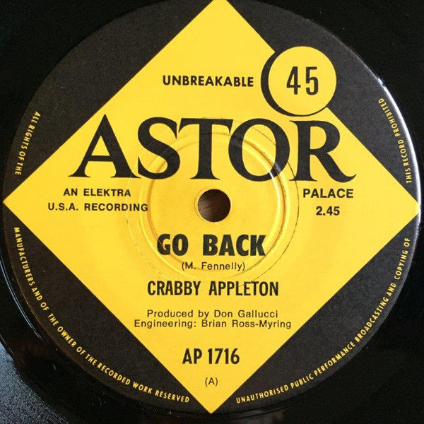 Crabby Appleton : Go Back (7&quot;, Single)