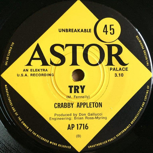 Crabby Appleton : Go Back (7", Single)