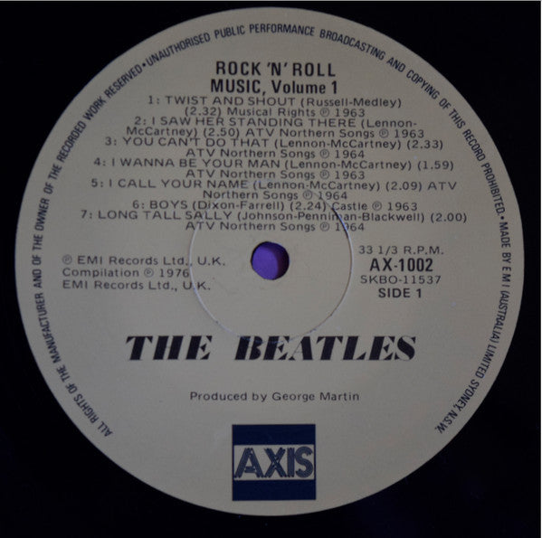 The Beatles : Rock 'N' Roll Music Volume 1 (LP, Comp, RE)