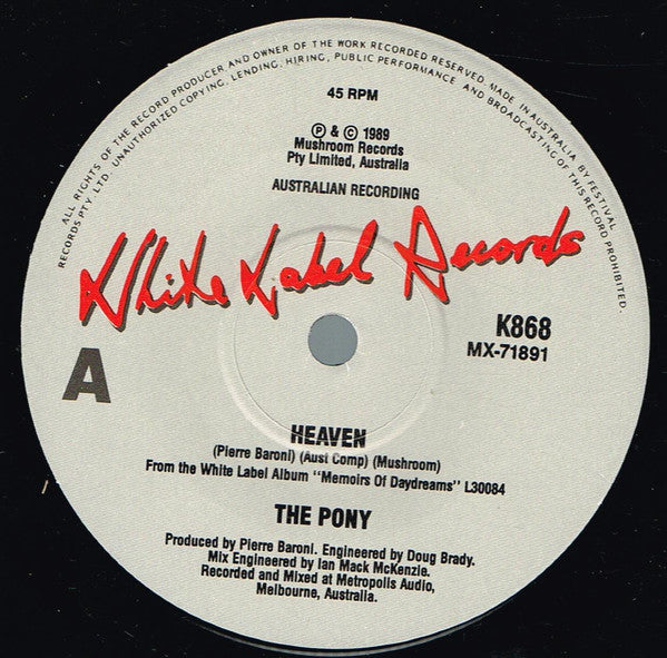 The Pony : Heaven (7", Single, Ltd, Par)