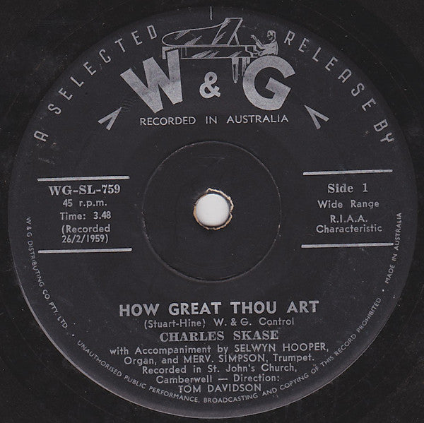 Charles Skase : How Great Thou Art (7&quot;, Single)