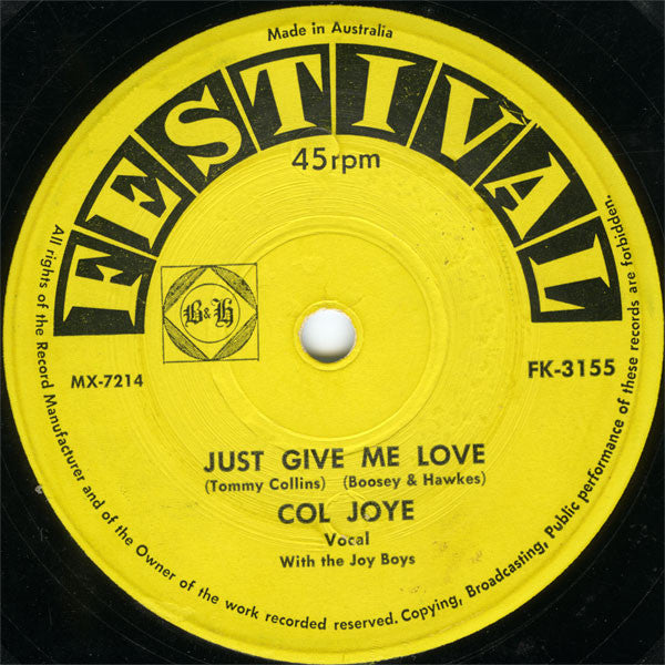 Col Joye And The Joy Boys : Yes Sir, That's My Baby (7", Single)