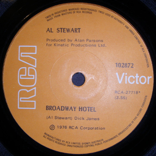 Al Stewart : Year Of The Cat (7", Single)