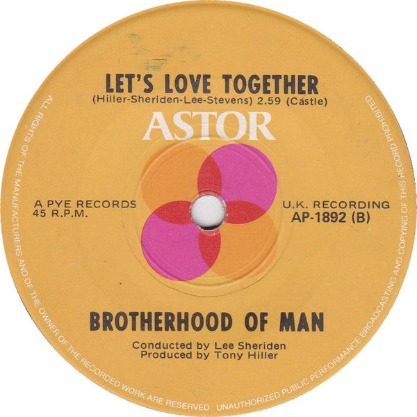 Brotherhood Of Man : Save Your Kisses For Me (7", Single)