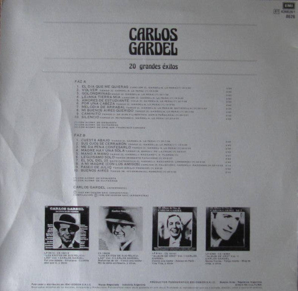 Carlos Gardel : 20 Grandes Exitos (LP, Comp)