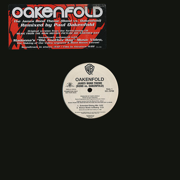 Paul Oakenfold : James Bond Theme (Bond vs. Oakenfold) (12", Promo)