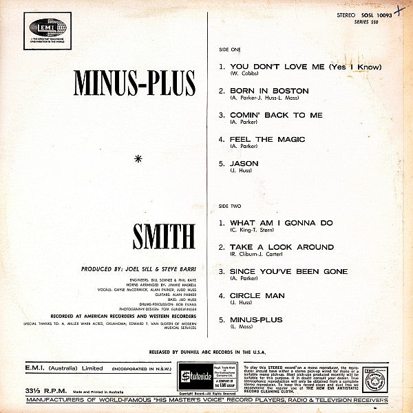 Smith (3) : Minus-Plus (LP, Album)