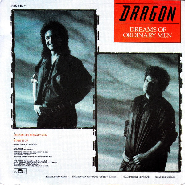 Dragon (5) : Dreams Of Ordinary Men (7", Single)