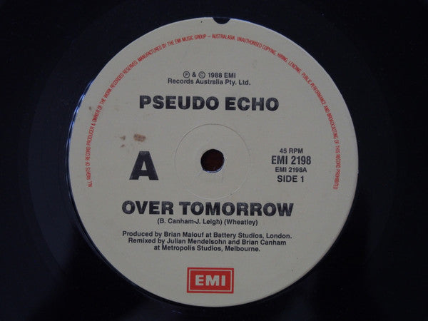 Pseudo Echo : Over Tomorrow (7", Single)