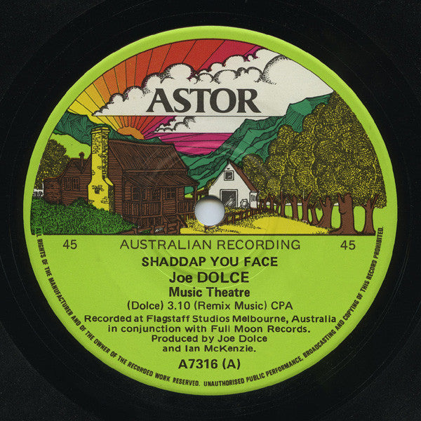 Joe Dolce Music Theatre : Shaddap You Face (7", Single)