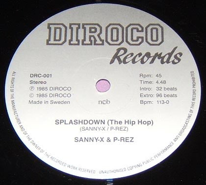 Sanny X & P-Rez : Splashdown (The Hip-Hop) (12")