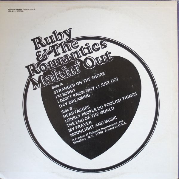 Ruby And The Romantics : Makin' Out (LP, Album, RE)
