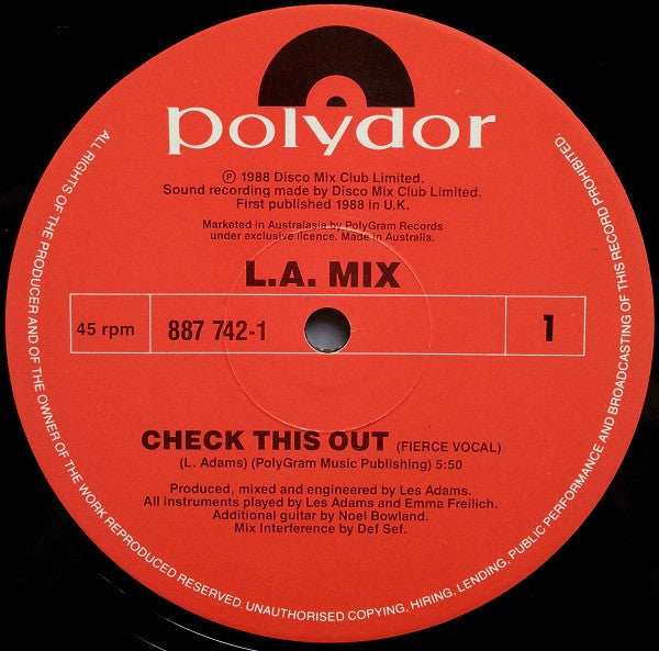 L.A. Mix : Check This Out (12")