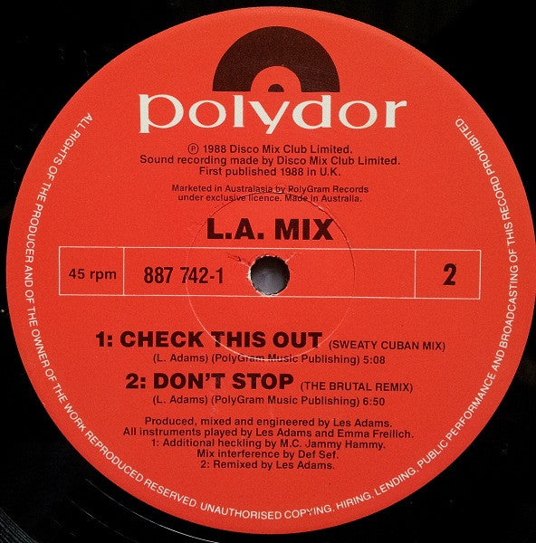 L.A. Mix : Check This Out (12")
