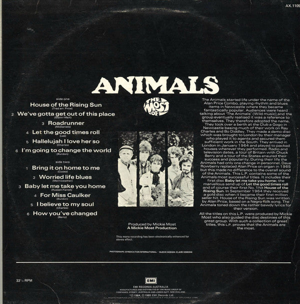The Animals : The Most Of (LP, Comp, RE)