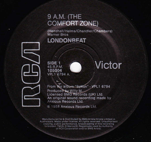 Londonbeat : 9 A.M. (7", Single)