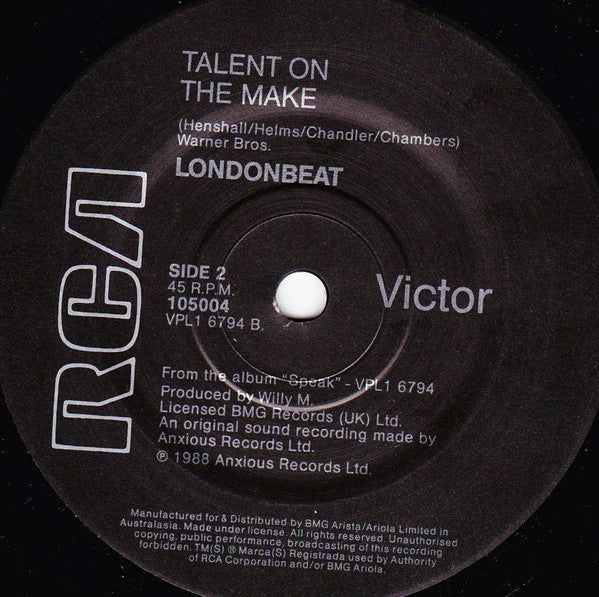 Londonbeat : 9 A.M. (7", Single)