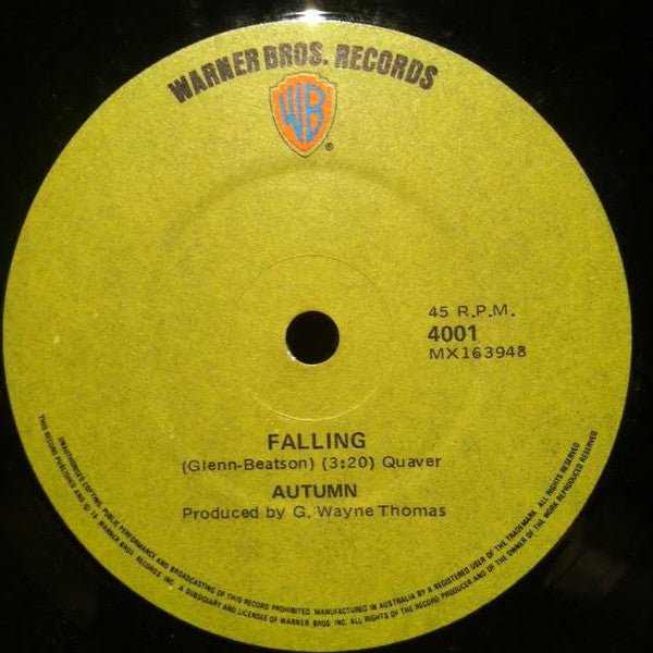 Autumn (17) : Miracles / Falling (7", Single)