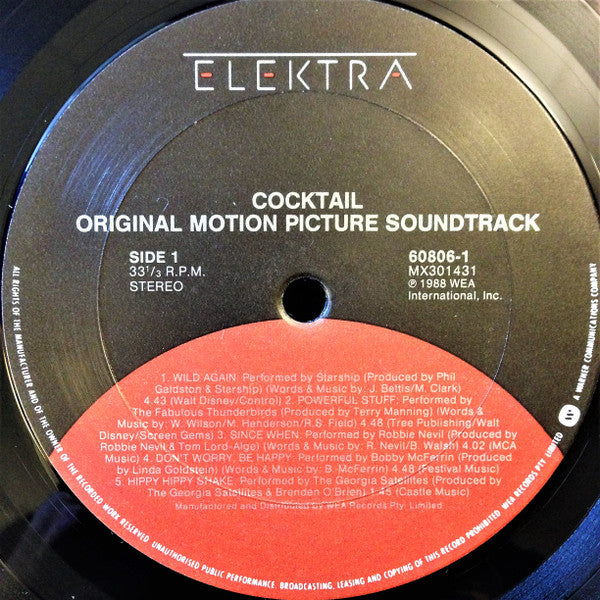 Various : Cocktail (Original Motion Picture Soundtrack) (LP, Comp)