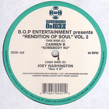 B.O.P. : Rendition Of Soul Vol. 2 (2x12")