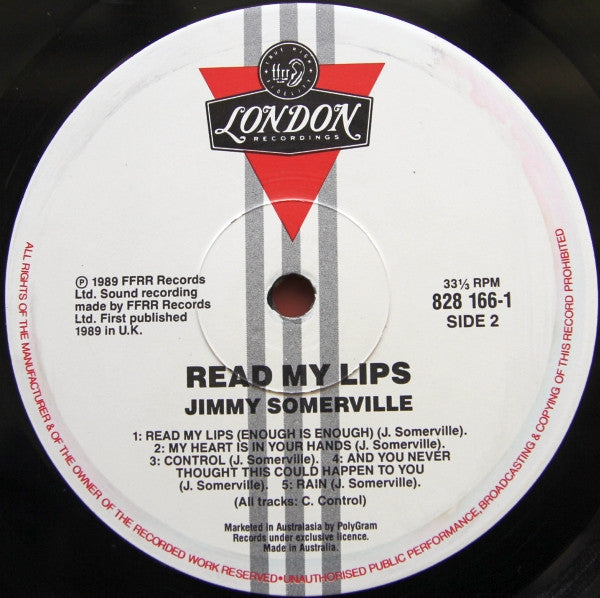 Jimmy Somerville : Read My Lips (LP, Album)