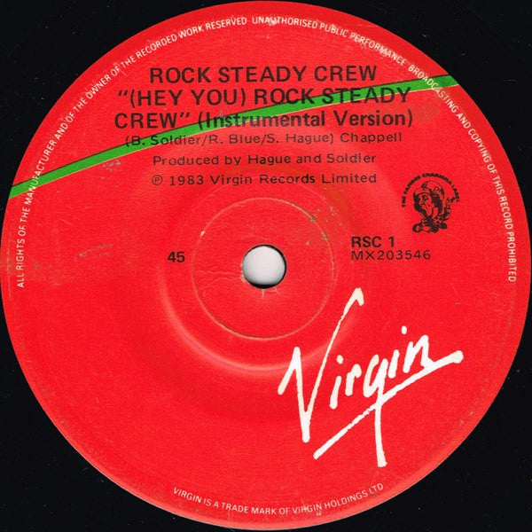 Rock Steady Crew* : (Hey You) The Rock Steady Crew (7", Single)