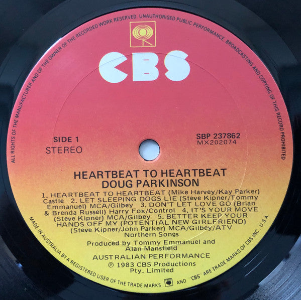 Doug Parkinson : Heartbeat To Heartbeat (LP, Album)