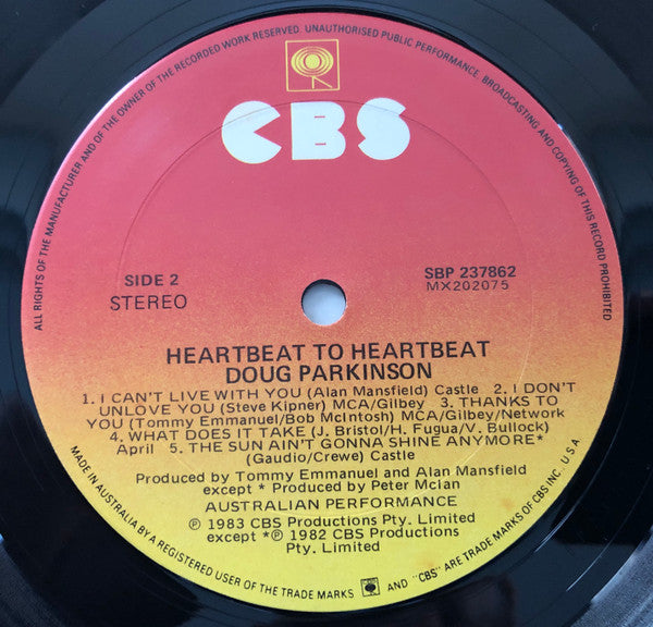 Doug Parkinson : Heartbeat To Heartbeat (LP, Album)