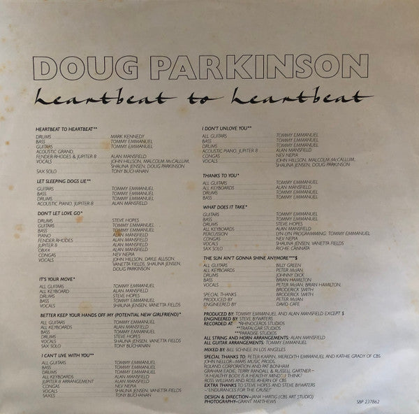 Doug Parkinson : Heartbeat To Heartbeat (LP, Album)