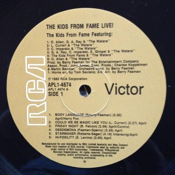 The Kids From Fame : Live! (LP)