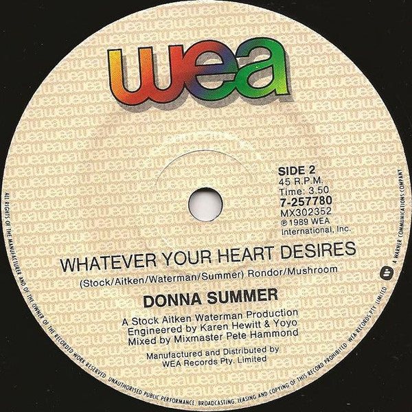 Donna Summer : This Time I Know It's For Real (7", Single)