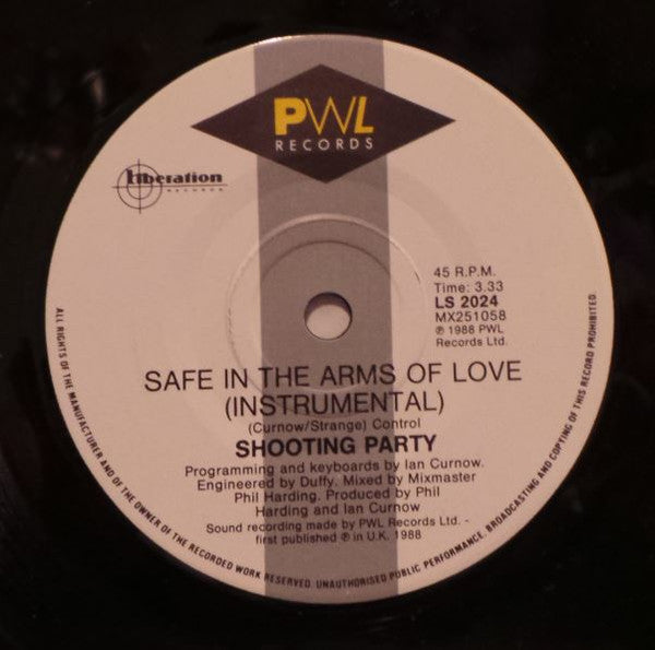 Shooting Party : Safe In The Arms Of Love (7", Single)