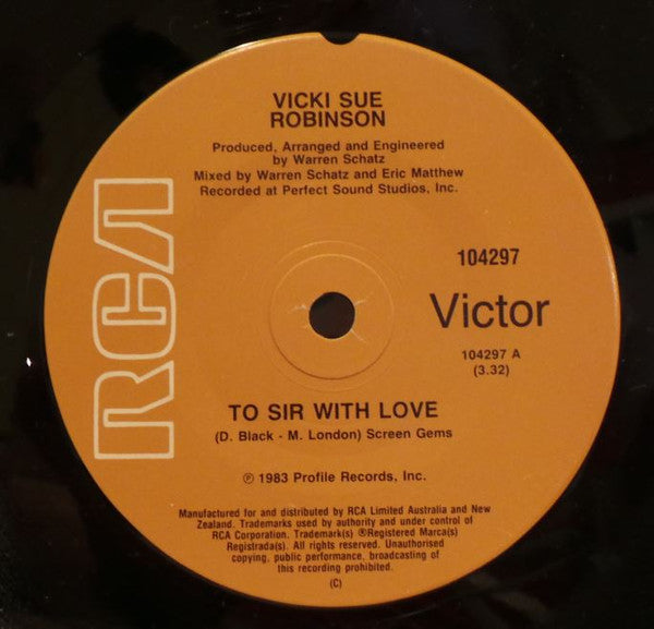 Vicki Sue Robinson : To Sir With Love (7&quot;, Single)