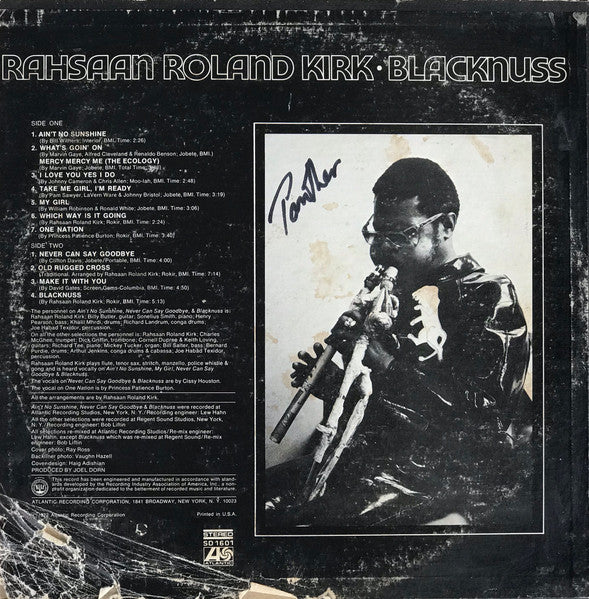 Rahsaan Roland Kirk* : Blacknuss (LP, Album, MO )