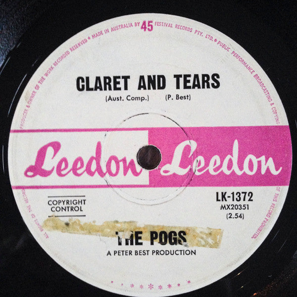 The Pogs : Claret And Tears (7", Single)