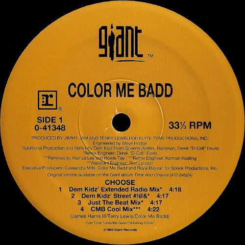 Color Me Badd : Choose (12")