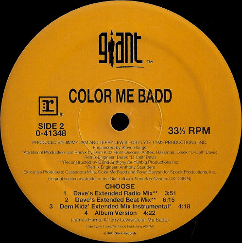 Color Me Badd : Choose (12")